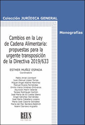 CAMBIOS EN LA LEY DE CADENA ALIMENTARIA: PROPUESTA de Jose Mª Caballero Lozano